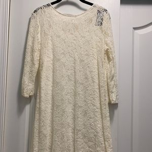 Abercrombie & Fitch Cream Lined Lace Dress